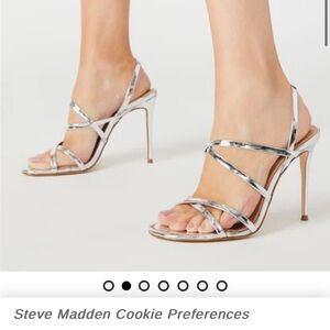 Steve Madden TYLAH SILVER heels